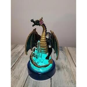 Mystical Dragon Collection Tragendel Purple Dragon. With Light Up Base